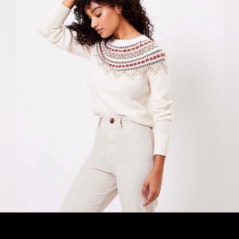 Loft fair isle sweater